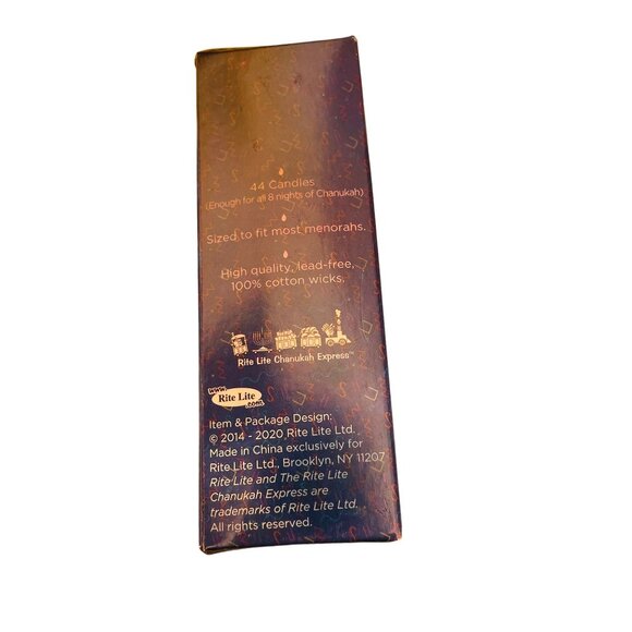Rite Lite Colorful Chanukah Candles 44 Count Box For 8 Nights Of Chanukah Lead-F - Picture 3 of 4
